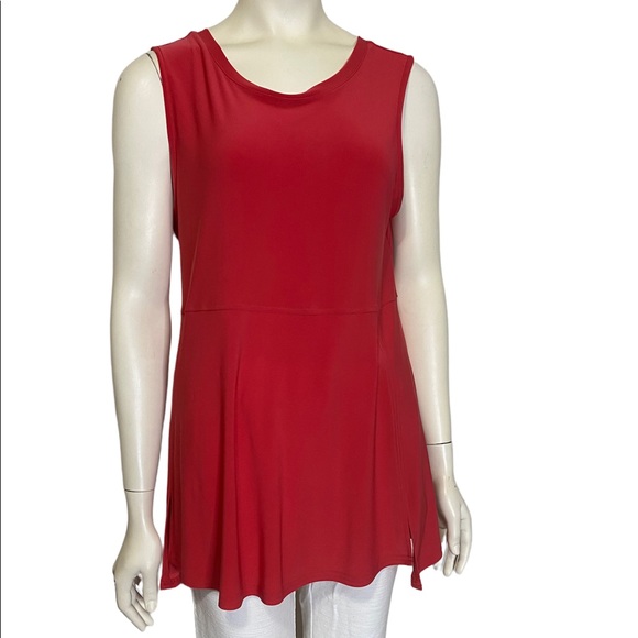 BY JJ Red V-Neck Crew Neck Reversible Flowy Tank Top M NWT - Picture 7 of 7